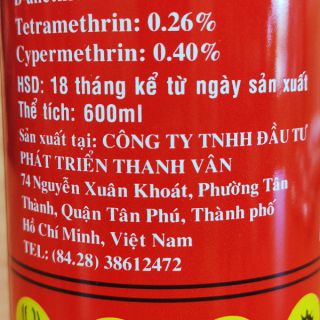 Xịt Muỗi Diệt Côn Trùng Số 9