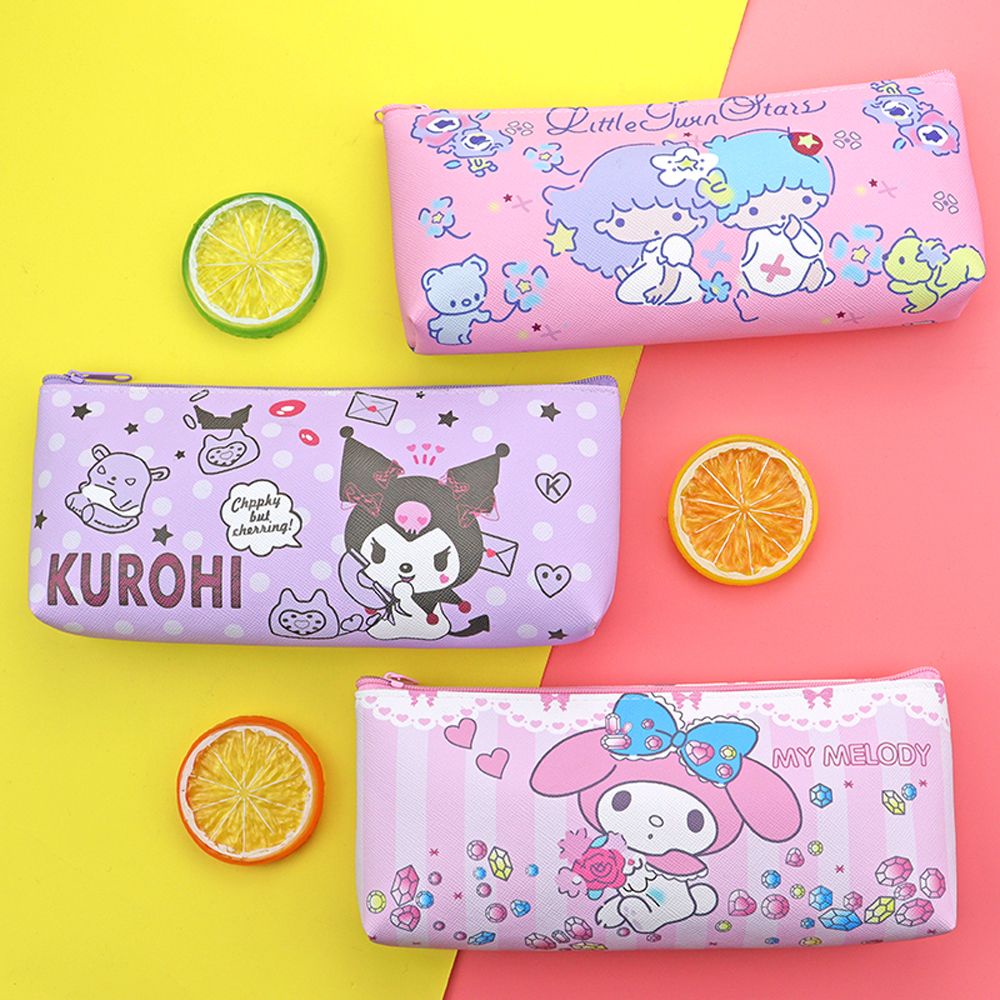 Bóp viết da PU in hình mèo Hello Kitty dễ thương