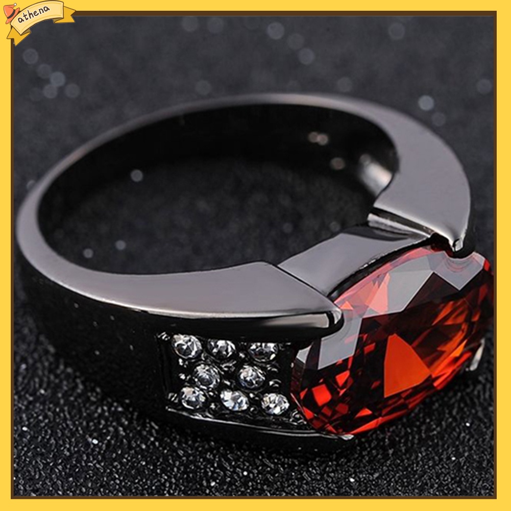 Nhẫn Đính Đá Phong Cách Sang Trọng Thanh Lịch Dành Cho Nam Size 8-12