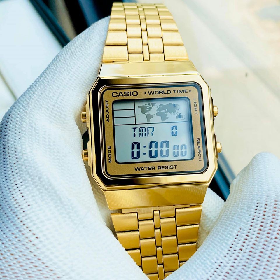 (Chính hãng) Đồng Hồ Casio Nam A500 Gold