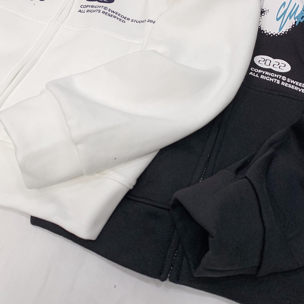 Áo Khoác Hoodie CAT Nam Nữ Unisex Form Rộng Phối Zip Vải Nỉ Bông Dày Dặn - GIDI