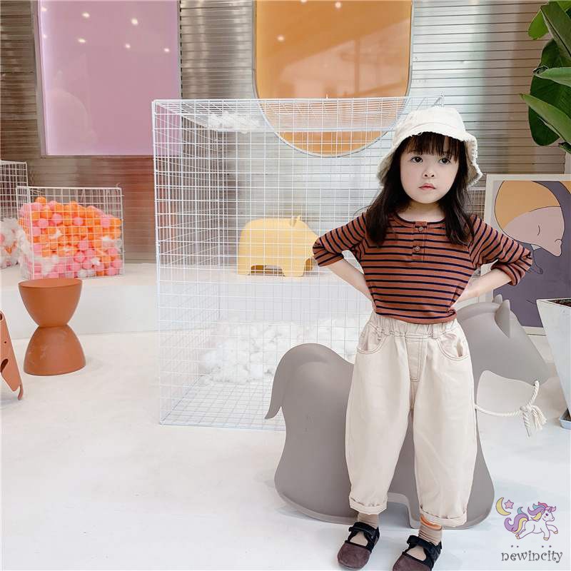 Quần Dài Kiểu Hàn Quốc Co Giãn Tốt Thời Trang Mùa Thu Cho Bé