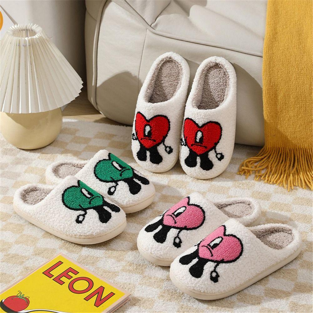 MOILYVN Dép Bông Đi Trong Nhà Giữ Ấm Chân Chống Trượt Hình Thỏ Dành Cho Cặp Đôi
