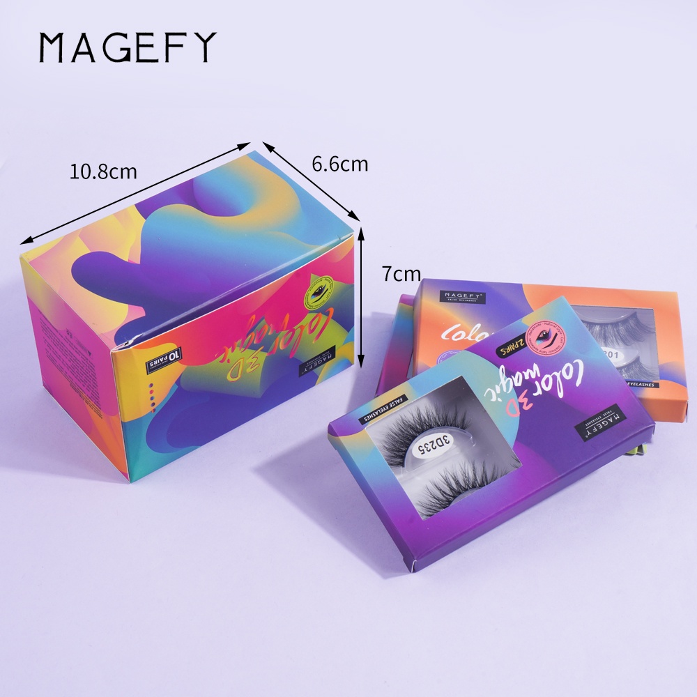 Hộp 2 cặp lông mi giả MAGEFY nối mi tự nhiên tiện dụng