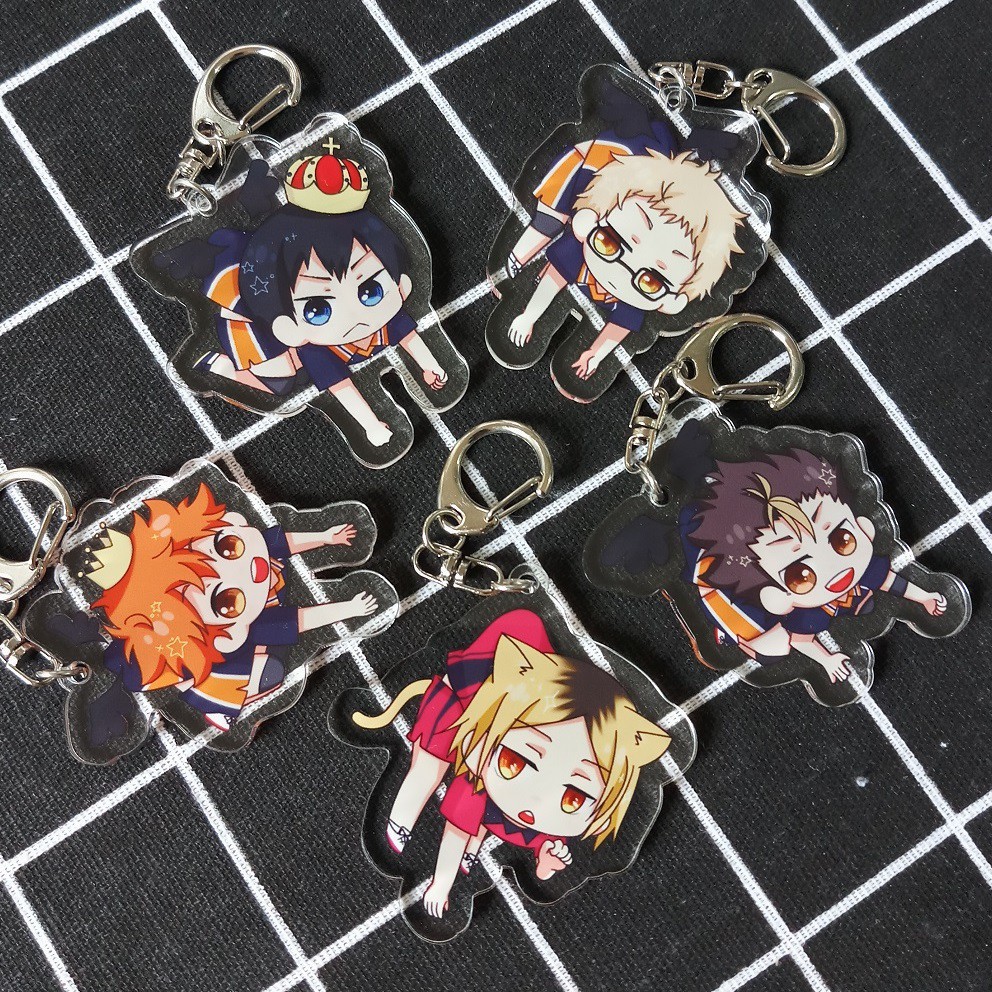 Móc khóa Haikyuu Keychain acrylic móc treo trang trí trưng bày anime chibi quà tặng xinh xắn