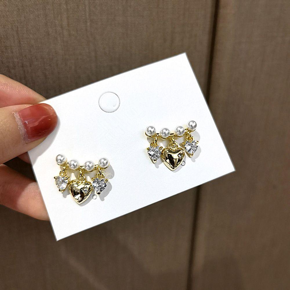 BACK2LIFE Bông Tai Ngọc Trai Thời Trang Hàn Quốc