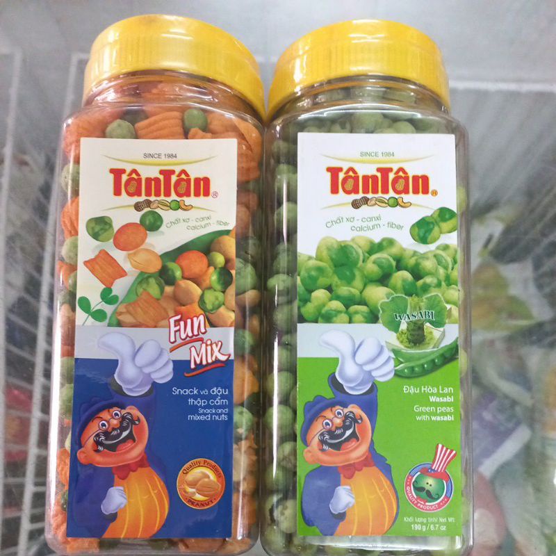 Snack Đậu Tân Tân hòa lan wasabi và đậu thập cẩm