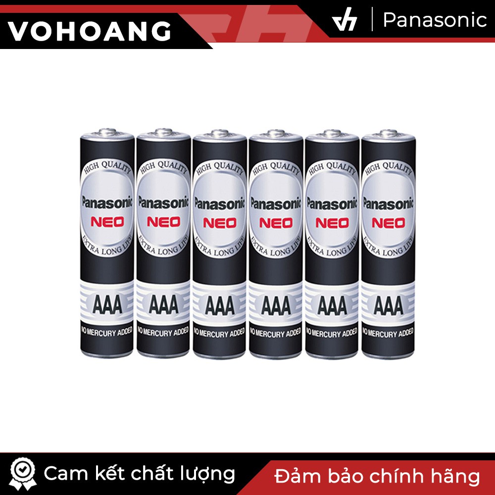 Bộ 6 pin AAA Panasonic R03NT (Đen)