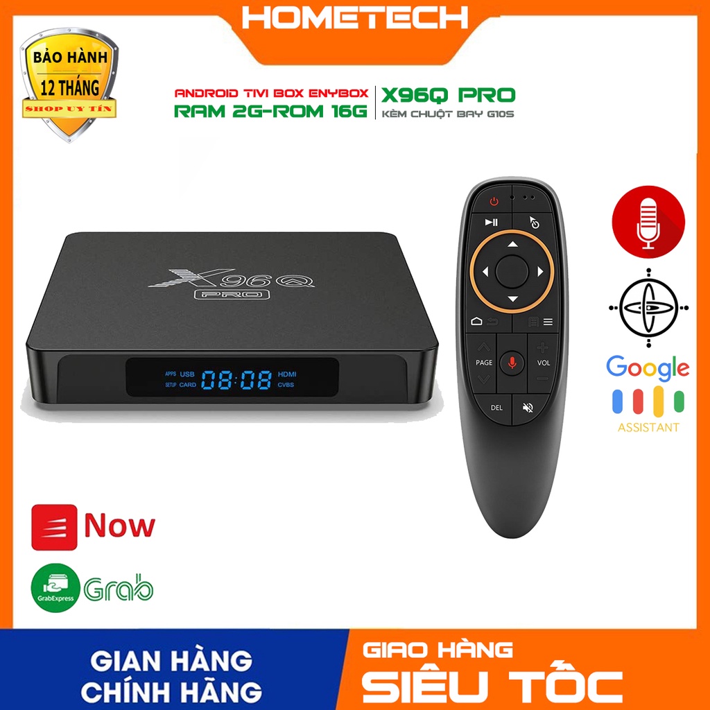 Android box X96Q Pro Phiên bản 2021 Ram 2G bộ nhớ trong 16G Android 10 hỗ trợ tìm kiếm giọng nói thông minh