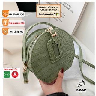 Túi đeo chéo nữ dáng tròn, túi đeo vai, xách tay cá tính, trẻ trung hv005