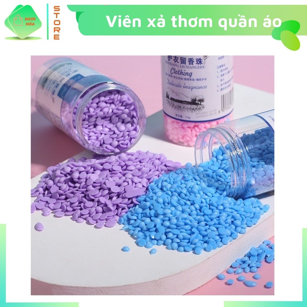 Viên xả thơm quần áo nội địa hạt xả thơm làm mềm vải lọ 110gram