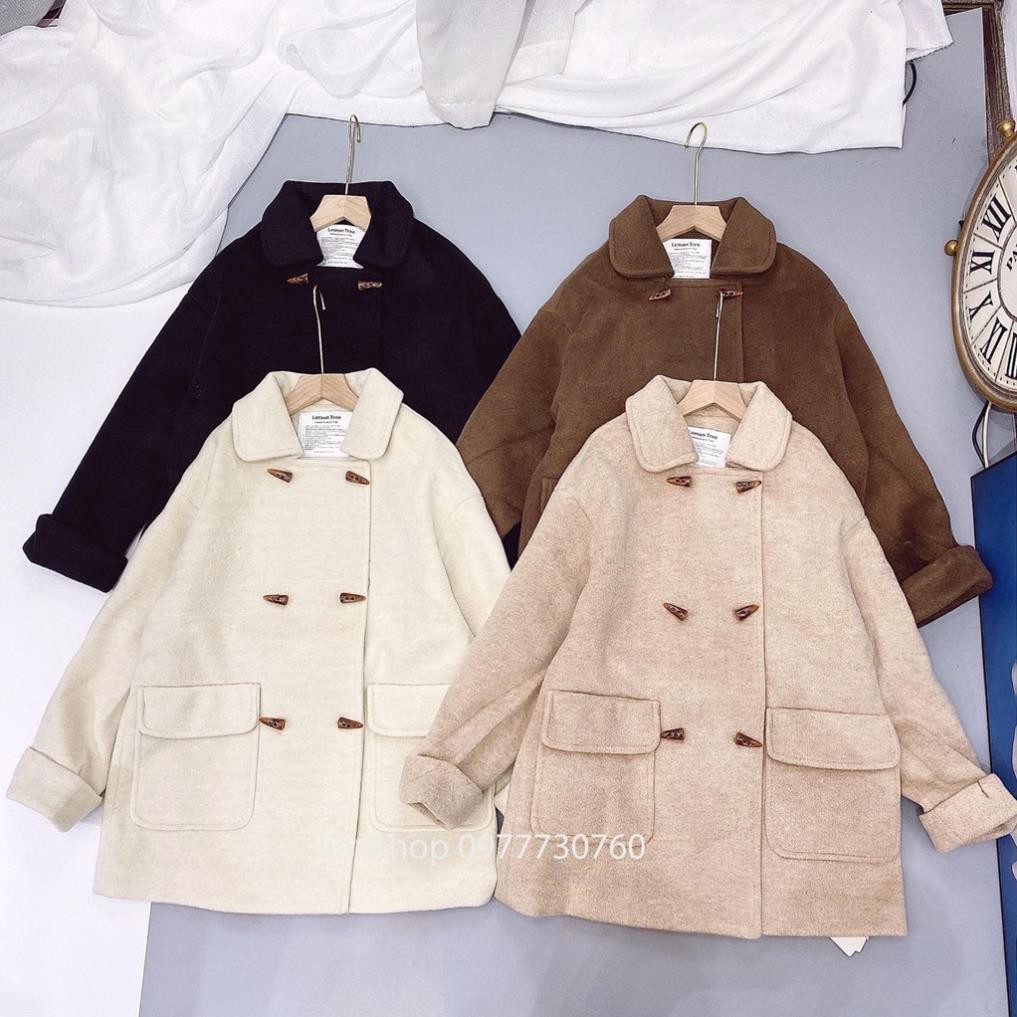 Áo Khoác Dạ, Áo Dạ Dáng Dài Khuy Sừng Túi Bầu Hàng Cao Cấp Phong Cách Hàn Quốc Ulzzang. | BigBuy360 - bigbuy360.vn