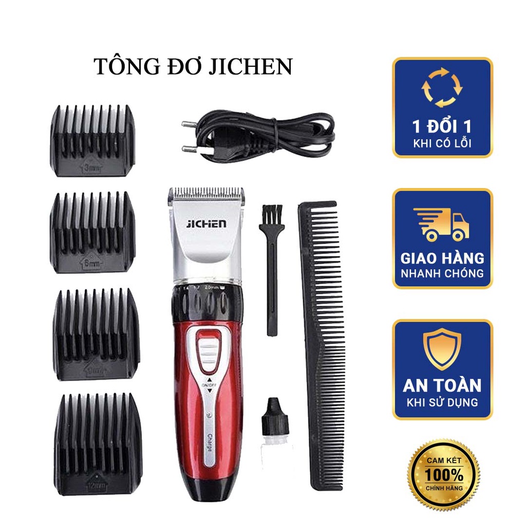 Máy Tông Đơ Jichen Cắt Tóc Nam Cho Trẻ Em Sạc Pin Cho Gia Đình Dân Văn Phòng An Toàn Cao Cấp Chuyên Nghiệp