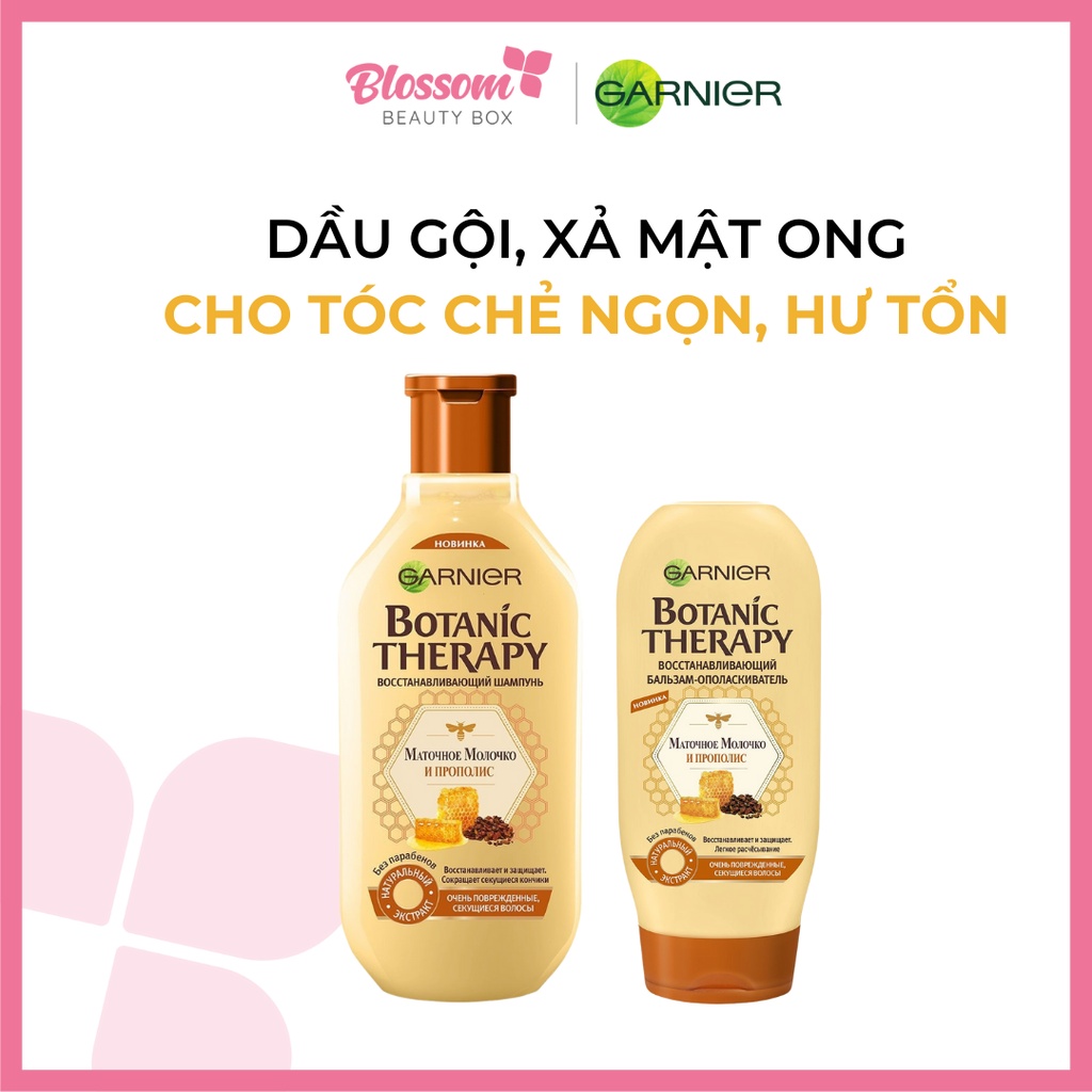 Bộ dầu gội - xả - ủ cho tóc khô, chẻ ngọn Garnier từ mật ong