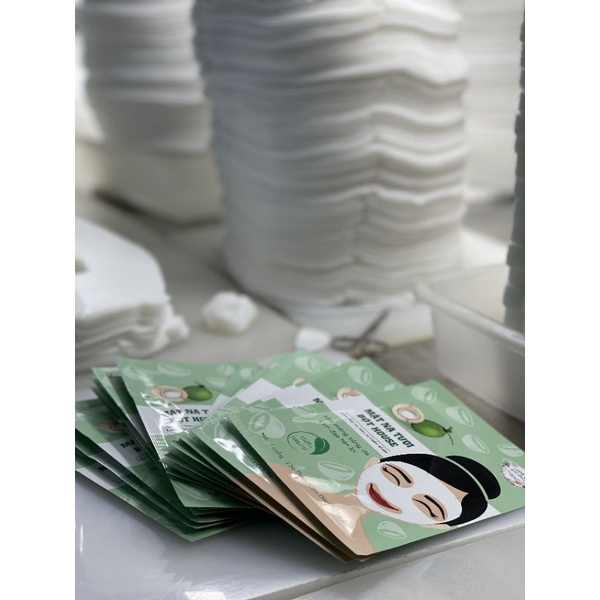 (COMBO 10) MẶT NẠ DỪA TƯƠI HANDMADE GIÚP DA CĂNG BÓNG NHÀ BỘT