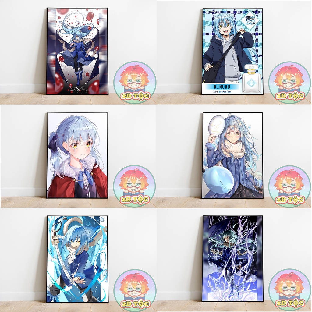 TRANH POSTER A3 RIMURU  ANIME MANGA CHUYỂN SINH THÀNH SLIME CHẤT LIỆU GIẤY CAO CẤP - 2D TỘC SHOP