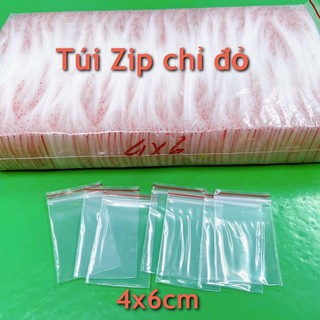 100g Túi zip chỉ đỏ - Túi đựng hạt, bột - Túi đựng thực phẩm - Túi đựng mỹ phẩm