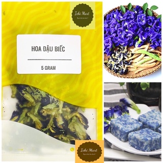 Hoa đậu biếc 5g,Màu tự nhiên từ hoa đậu biếc,hoa đậu biếc dùng làm trà,nấu xôi,thạch