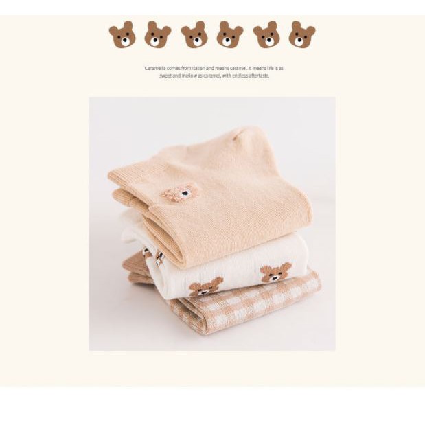 Set 3 đôi vớ hoạ tiết phối màu độc đáo