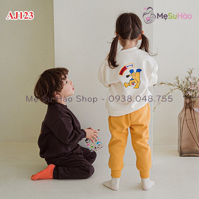 Set nỉ bông siêu xinh siêu ấm áp Cordi-i Hàn Quốc  mã AJ123