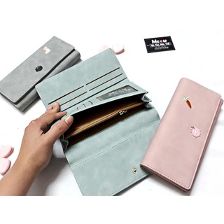 Ví da lộn hình cute dài