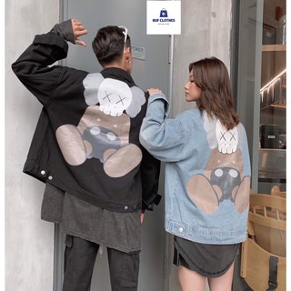 Áo Khoác Jeans BUF Kaws 2 Màu Đặc Trưng Nam Nữ  3 SIZE 45-80kg
