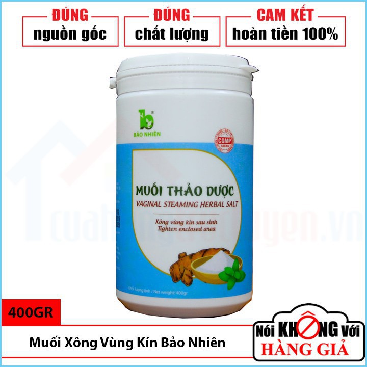 Muối Thảo Dược Xông Vùng Kín Se Khít Sát Khuẩn Phục Hồi Vùng Kín Sau Sinh Hộp 350Gr - Bảo Nhiên