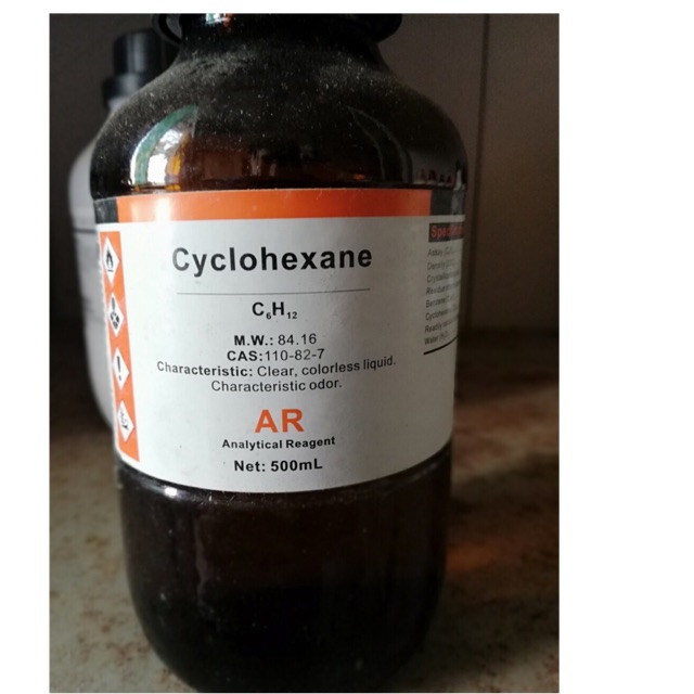 Hoá chất Cyclohexane CAS 110-82-7 C6H12 chai 500ml