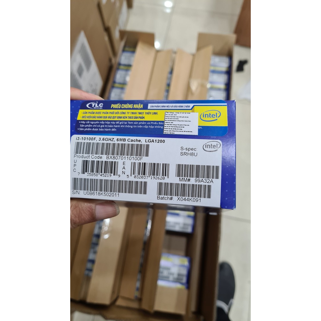 Bộ vi xử lý I3 10100F Box Chính hãng Intel