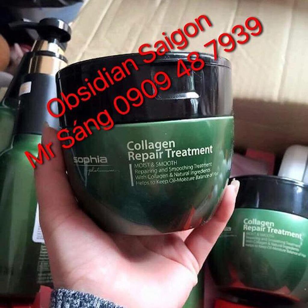 Hấp phục hồi tóc hư tổn Sophia Platinum Collagen Repair Treatment 450ml ( Made in KOREA)