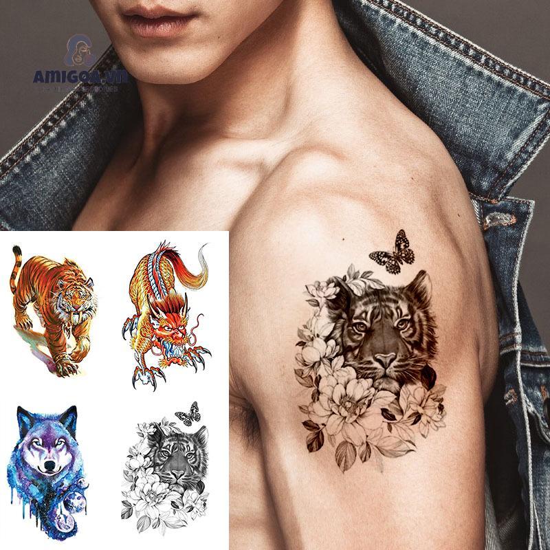 ✨✨Miếng Dán Hình Xăm Tạm Thời Họa Tiết Động Vật Chống Thấm Nước