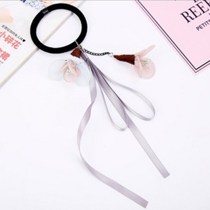 Buộc tóc hoa rơi cổ trang Hàn quốc cột tóc công chúa tiểu thư thiét kế sáng tạo quà tặng xinh xắn đáng yêu