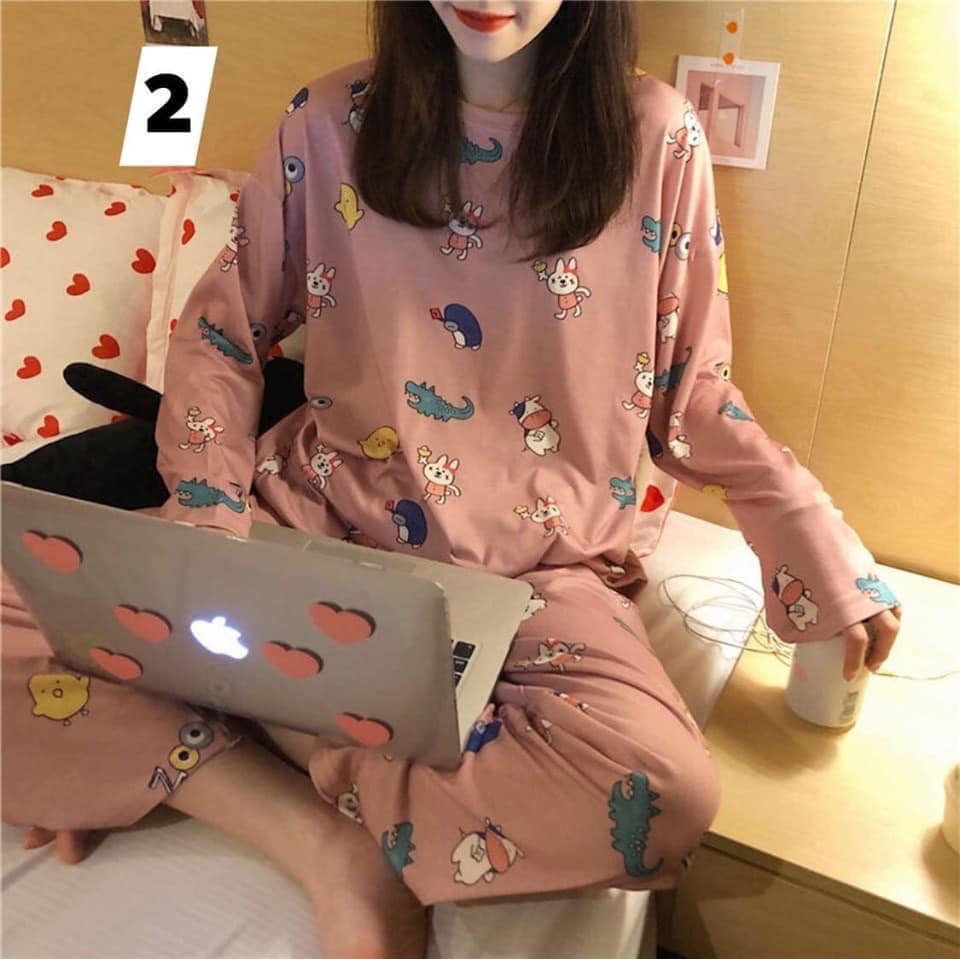 Đồ Ngủ Nữ Pijama Dài Tay Mặc Nhà Đồ Bộ Dài Tay Cotton Dễ Thương Latozia BĐN06 | BigBuy360 - bigbuy360.vn