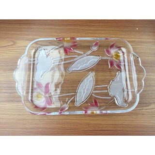 Khay úp ly côc thủy tinh cao cấp - đỏ