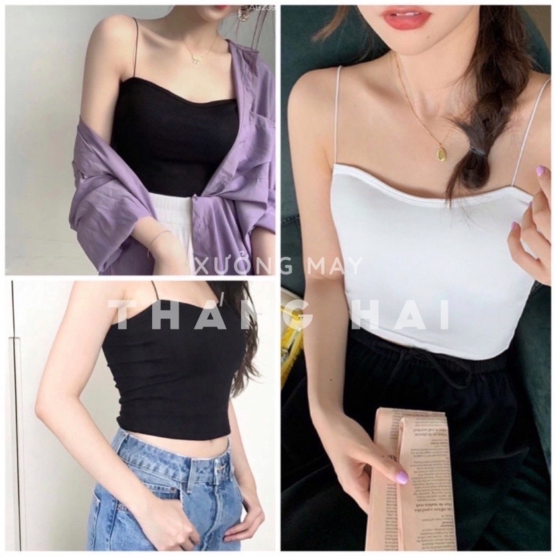 Áo 2 Dây Bún Xuất Dư Chất Dày Dặn Siêu Đẹp [Ảnh/Video thật]