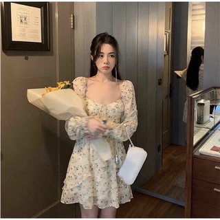 ĐẦM VOAN HOA CỔ U (KÈM VIDEO HÌNH THẬT)