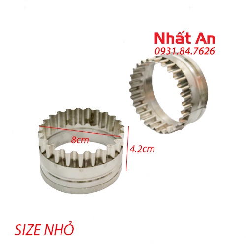 Khuôn nhấn bánh pateso tròn răng cưa (Có 2 size)