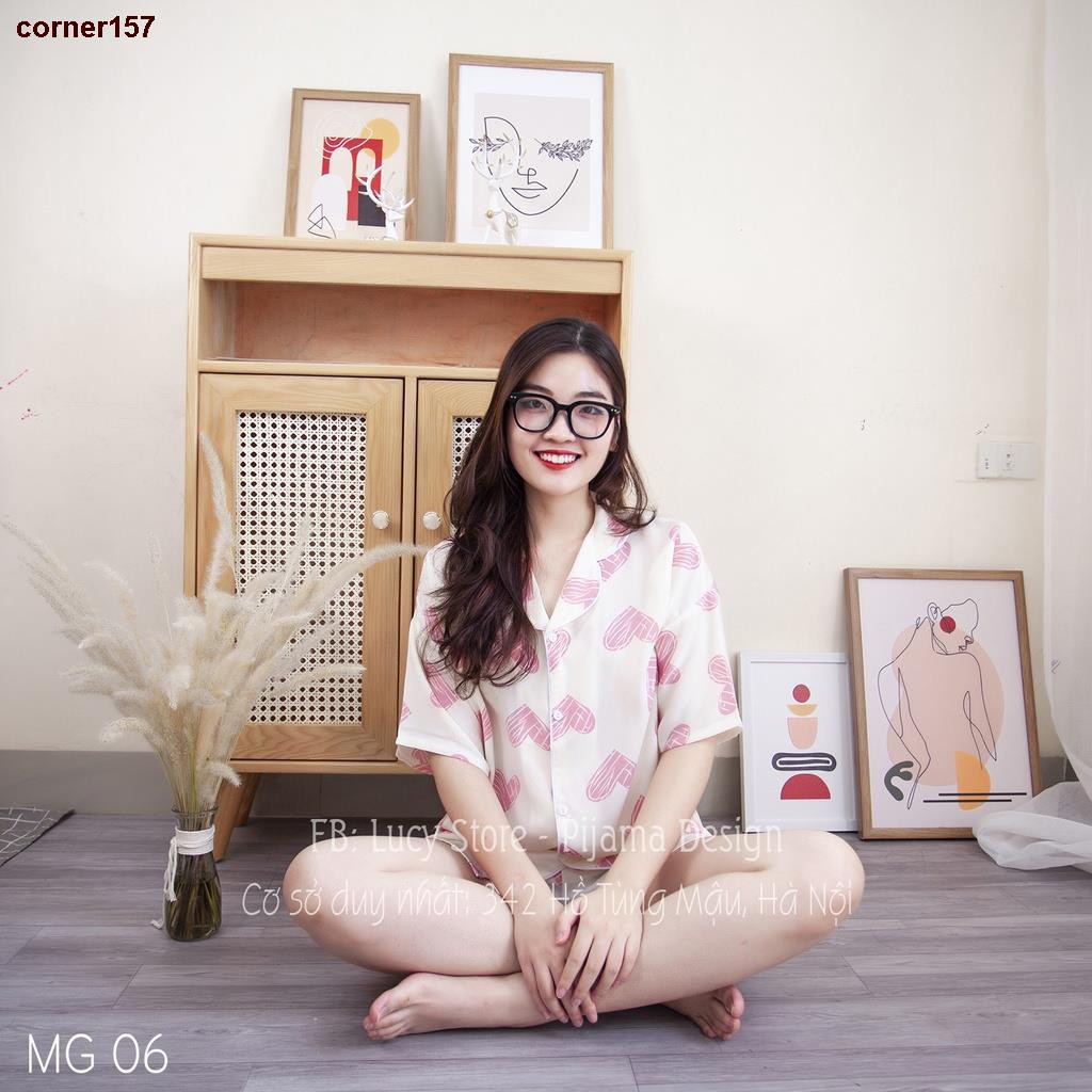❃✼corner157Đồ Bộ Pijama Nữ Vải Lụa Mango Hàng Thiết Kế Cao Cấp Chất Siêu Mát Không Nhăn Mặc Quần Áo Ngủ Mặc Ở Nhà Dễ Thư