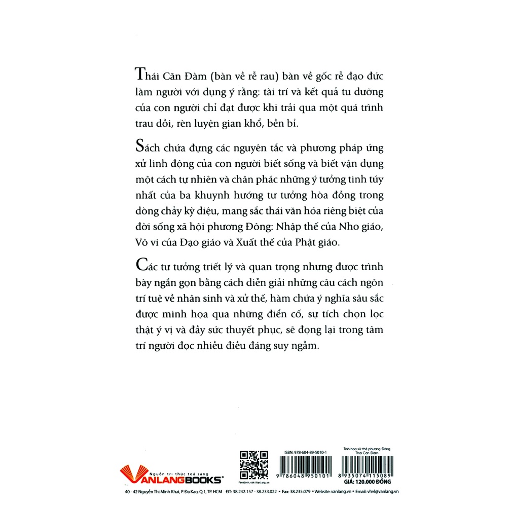 Sách - Thái Căn Đàm - Tinh Hoa Xử Thế Phương Đông (Hồng Ứng Minh - Văn Minh)