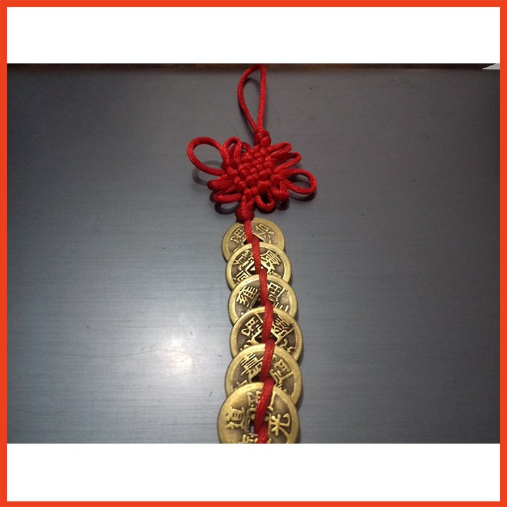 Dây đồng tiền lục đế - chuỗi đồng xu may mắn chất liệu đồng thau cao cấp