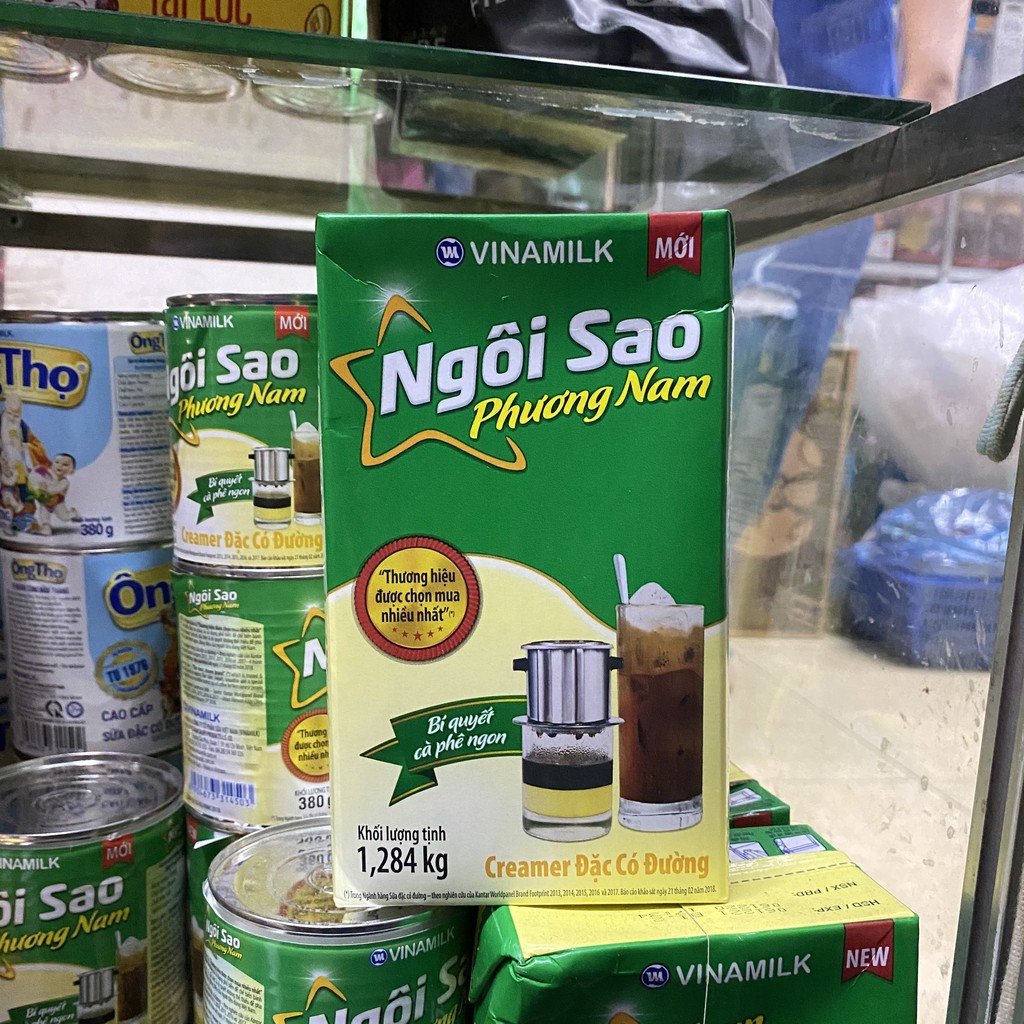 Sữa đặc có đường Ngôi sao Phương Nam Xanh lá hộp giấy 1284g