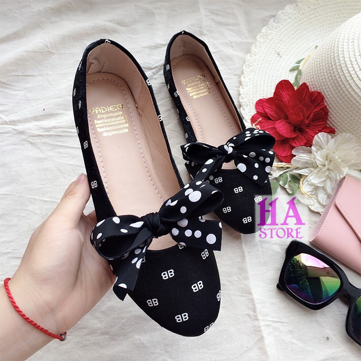 [Free ship từ 50k] Giày bệt BB gắn nơ siêu xinh lấp lánh ( ảnh thật+video) | BigBuy360 - bigbuy360.vn