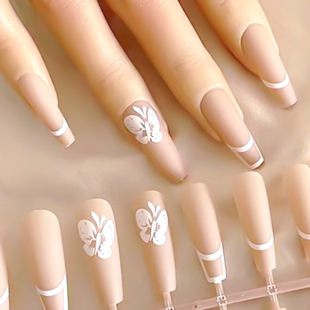 Set 24 Móng Tay Giả 3510 3D Kiểu Pháp