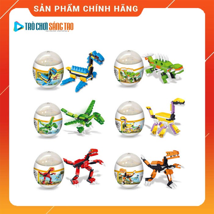 Combo 02 lego xếp hình trứng khủng long loại 1
