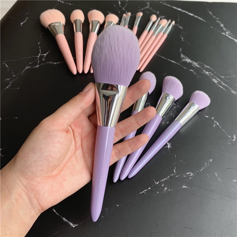 Bộ cọ tím pastel 12 cây kèm bao da
