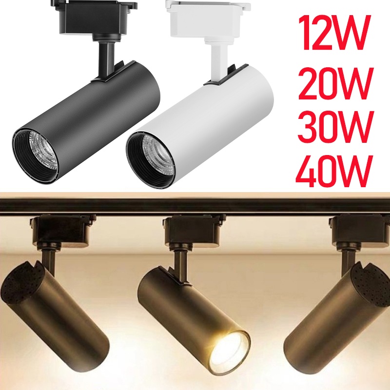 CANMEIJIA BỘ Đèn chiếu điểm COB theo dõi Đèn chiếu sáng tại chỗ 12W 20W 30W 40W Siêu Sáng LUX