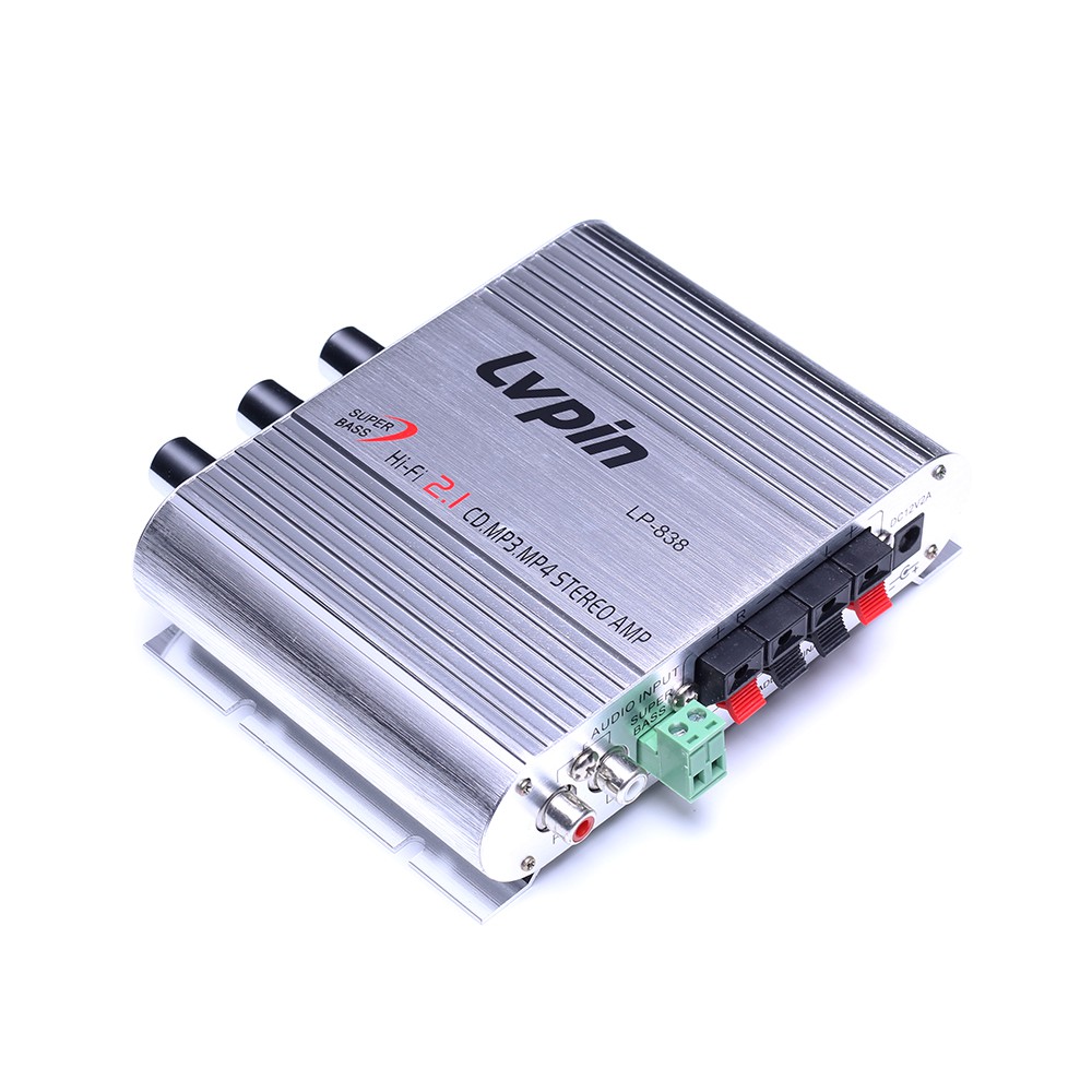 Ampli Mini 12V Hifi 2.1 độ xe nghe nhạc cực hay LP-838