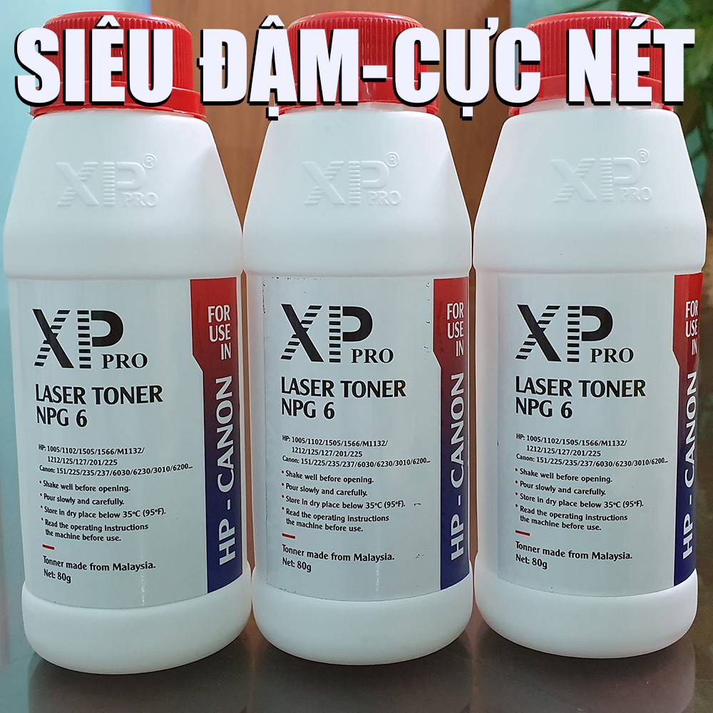 Combo 5 lọ mực đổ máy in Hp, Canon Xppro NPG-6