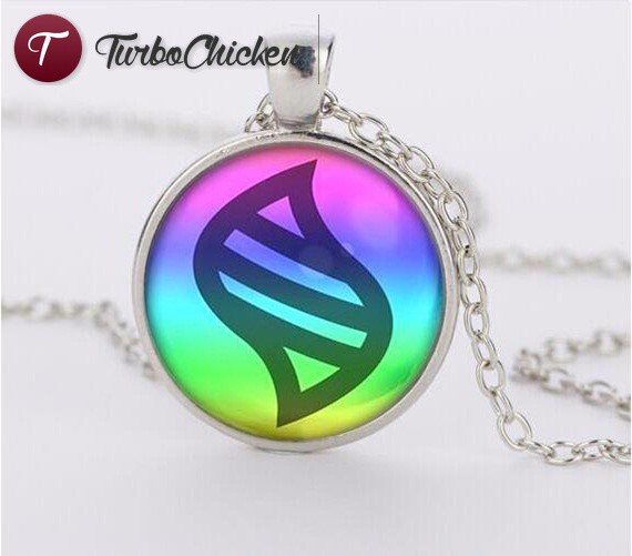 ☞Đồ trang sức☜ Handmade 2016 hot sale Pokemon mega stone Altarianite Necklace glass Cabochon necklaces,handmade Jewelry