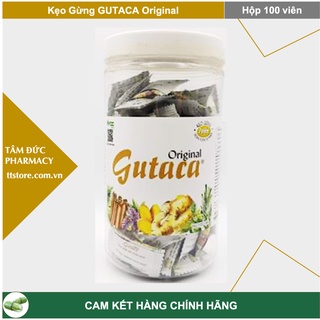 Kẹo gừng gutaca original hộp 100 viên - làm ấm bụng, hỗ trợ tiêu hoá - ảnh sản phẩm 1